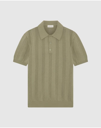 Frescobol Carioca - Vidal Cotton Perforated Stripe Shirt