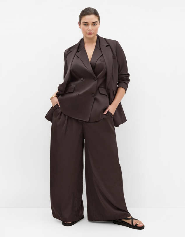 City Chic - Rylie Satin Palazzo Pant