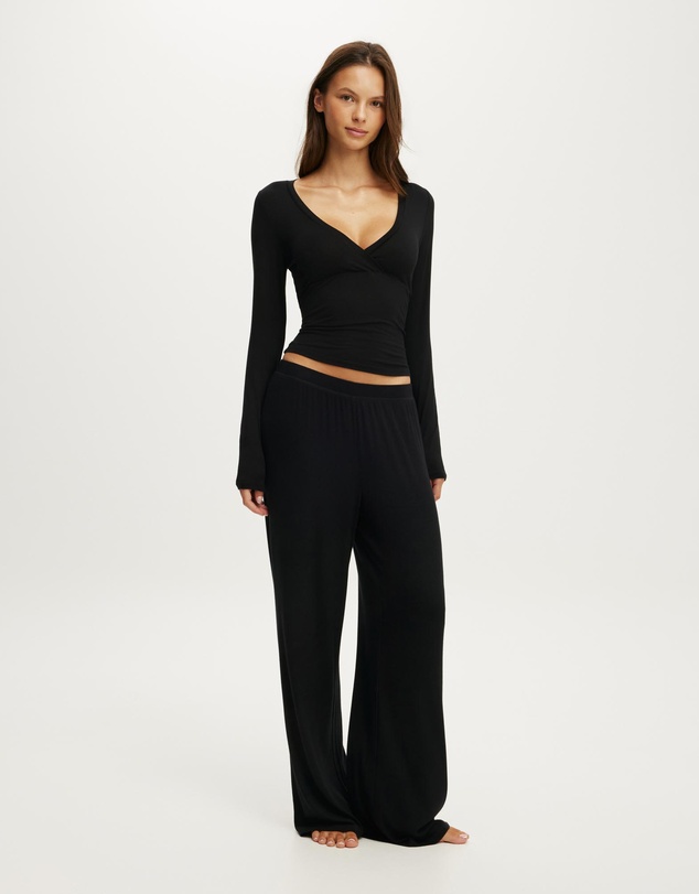 Cotton On Body - Airy Soft Crossover Long Sleeve Top