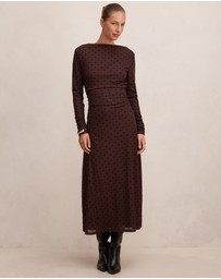 Forever New - Bonnie Spot Mesh Midi Dress