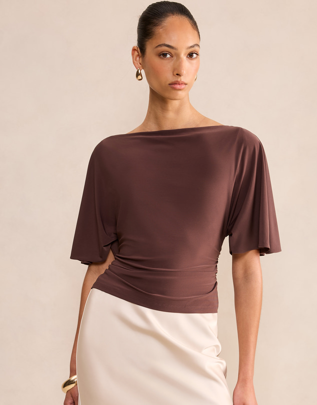 Forever New - Paige Flutter Sleeves Tie Back Top