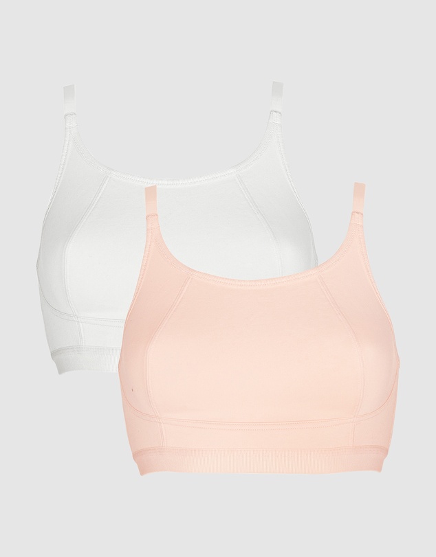 Royce Lingerie - Lola Cotton Crop Top High Neck Teen Bra (2 Packs)