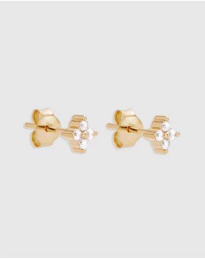 By Charlotte - Crystal Bloom Stud Earrings