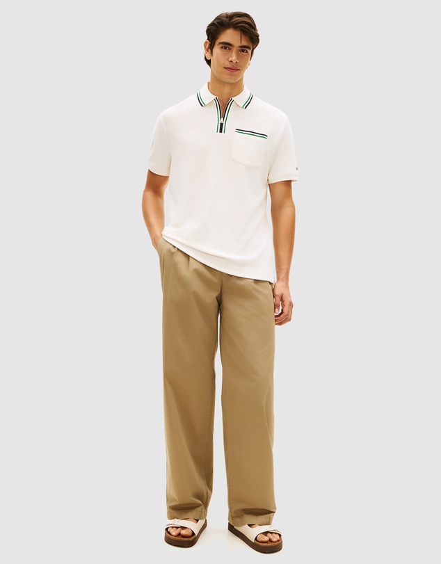 Tommy Hilfiger - Classic Fit Tipped Towelling Zip Polo Shirt