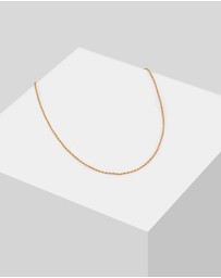 Elli Jewelry - Necklace Basic Cord Necklace Twist Fine in 925 Sterling Silver Gold Plated