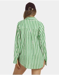 Billabong - Womens Kelly Stripe Swell Long Sleeve Shirt