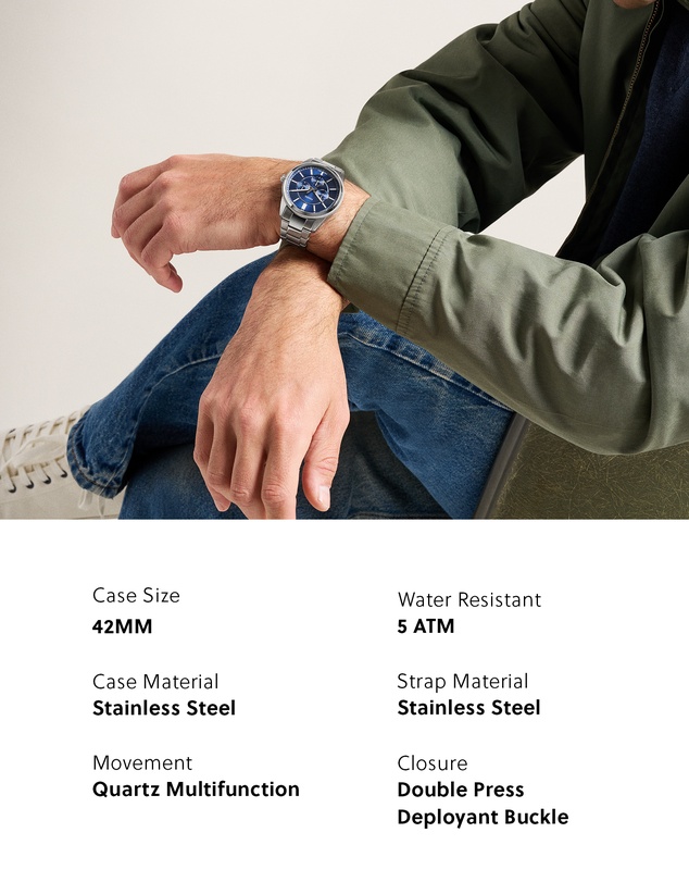 Fossil - Pearson Silver Tone Chronograph Watch