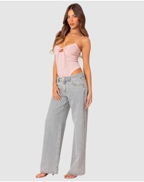 EDIKTED - Lacey knit cut out bodysuit