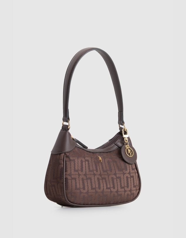 Laura Jones - Logo Jacquard Shoulder Bag