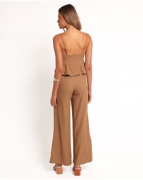 Petal & Pup - Zuva Tie Waist Pant - Golden Palm