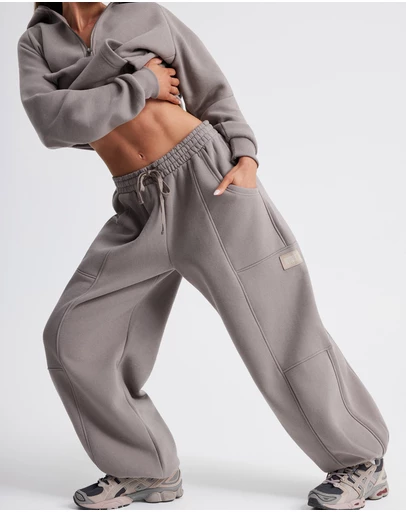 Upstate - Plush Barrel Track Pant - Cinder