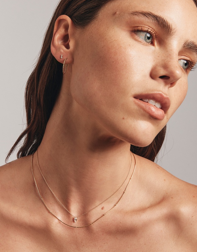 Michael Hill - 0.30 Carat TW Marquise Cut Laboratory-Grown Diamond Solitaire Necklace in 10kt Yellow Gold