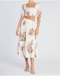 Amelius - Heartloom Rose Linen Crop Top