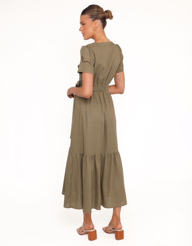 Petal & Pup - Leontine Midi Dress - Olive