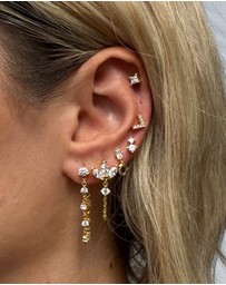 Izoa - Bronte Drop Stud Earrings