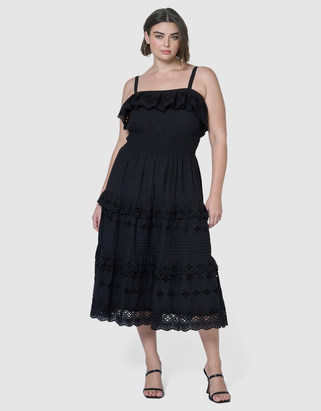 Sunday In The City - Defy Broderie Midi Dress