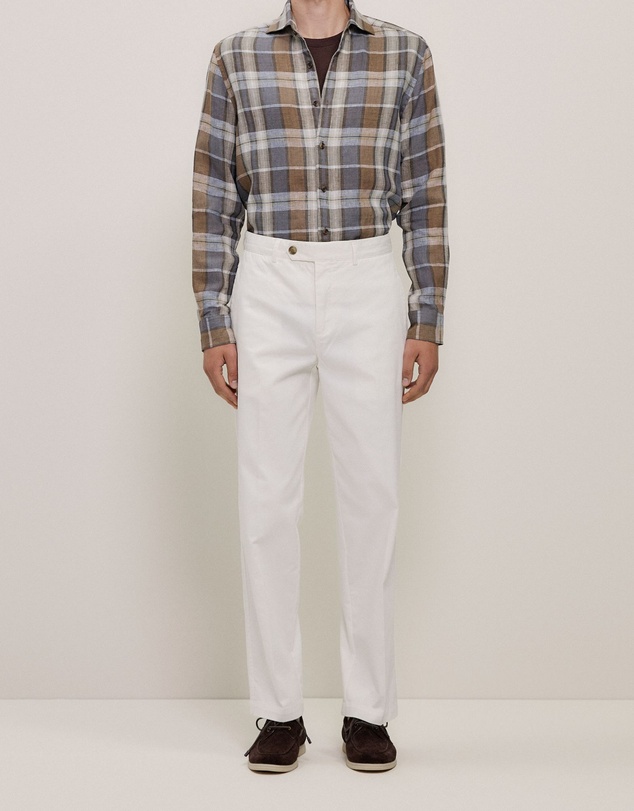 Trenery - Cotton Twill Tailored Pant in White