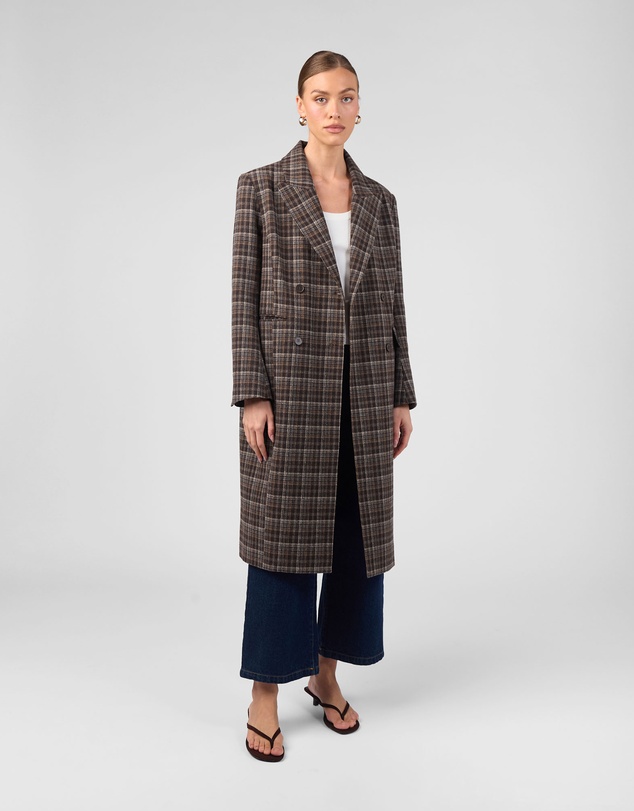MVN - Plaid Long Coat