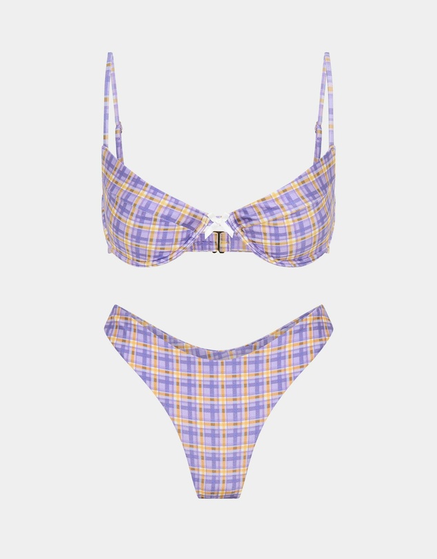 Insight - India Blurred Check Underwire Bikini Set