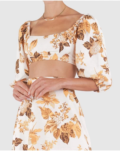 Amelius - Saint Lucia Linen Crop Top