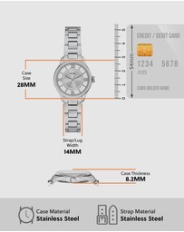 Fossil - Gilmore Silver Tone Analogue Watch