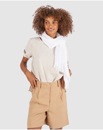 CAMIXA - French Linen Crinkled Scarf