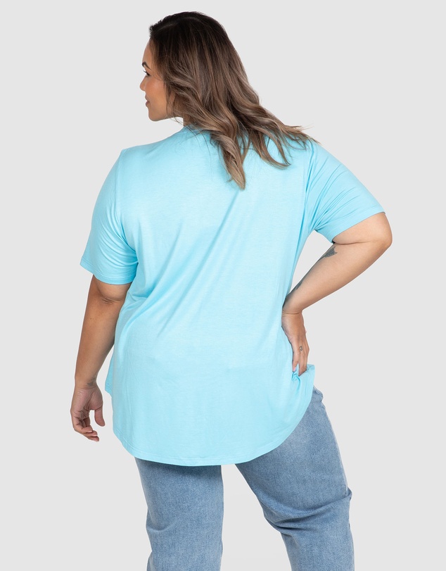 Love Your Wardrobe - Kelly Dipped Hem T-shirt