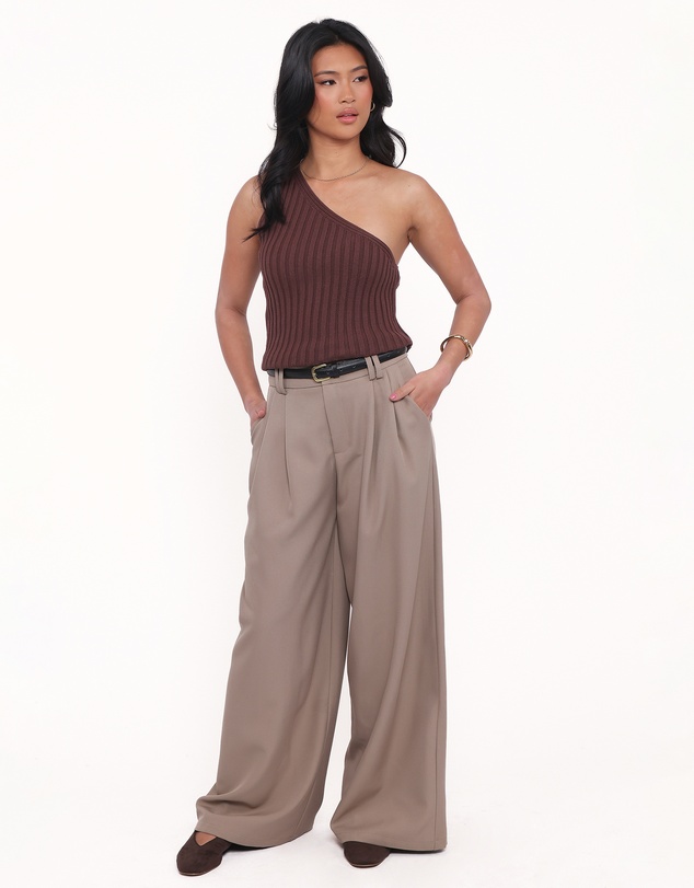 Petal & Pup - Kathryn Wide Leg Pant - Beige