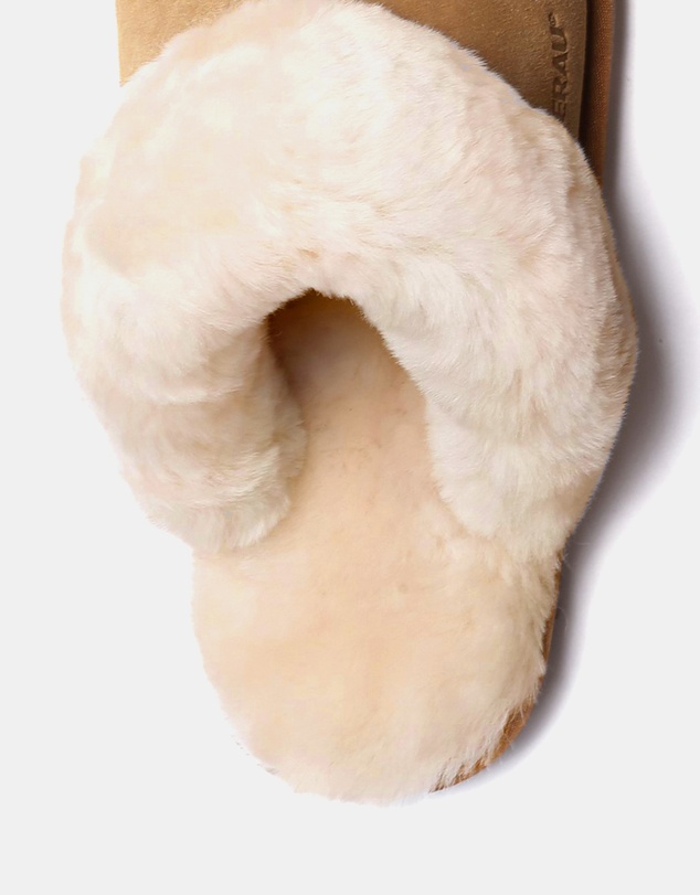 EVERAU - EverAU Ugg Muffin Slipper Suede Cow Suede Upper House Shoes