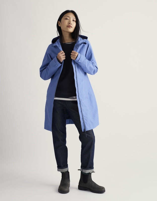 Seasalt - Seasalt Cornwall Blue Coverack Waterproof Coat