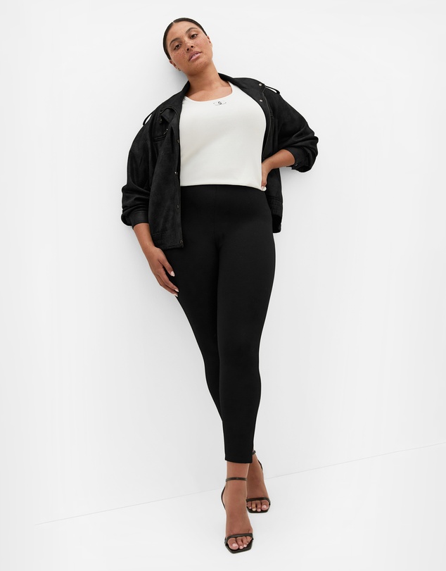 City Chic - Plus size Cora Ponte Legging - black