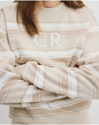 Country Road - Australian Cotton Stripe Country Road Logo Sweat