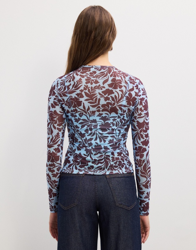 The Fated - Florence Long Sleeve Mesh Top