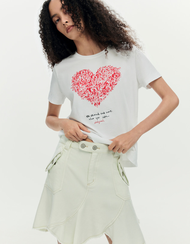 Desigual - Short-sleeve heart T-shirt