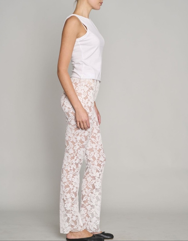 Love and Nostalgia - Courtney Lace Pant - White
