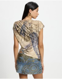 Jaded London - Asym Ruched Top
