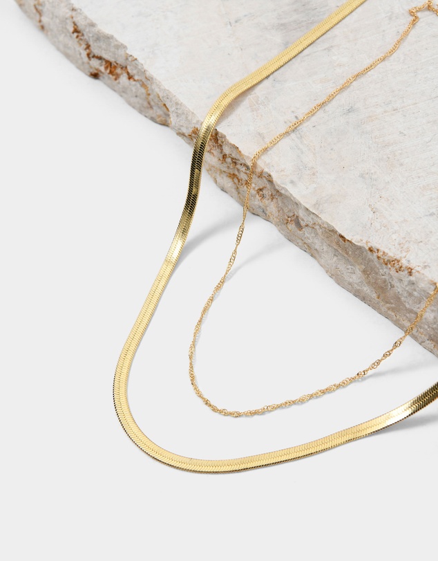 Forcast - Demi 16k Gold Plated 2pc Necklace Set