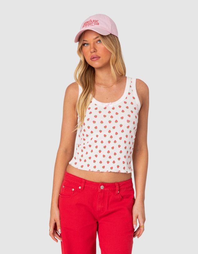 EDIKTED - Berry Cool Printed Tank Top