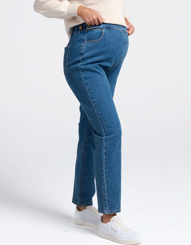 Angel Maternity - Over the Bump Relaxed Maternity Denim Jeans
