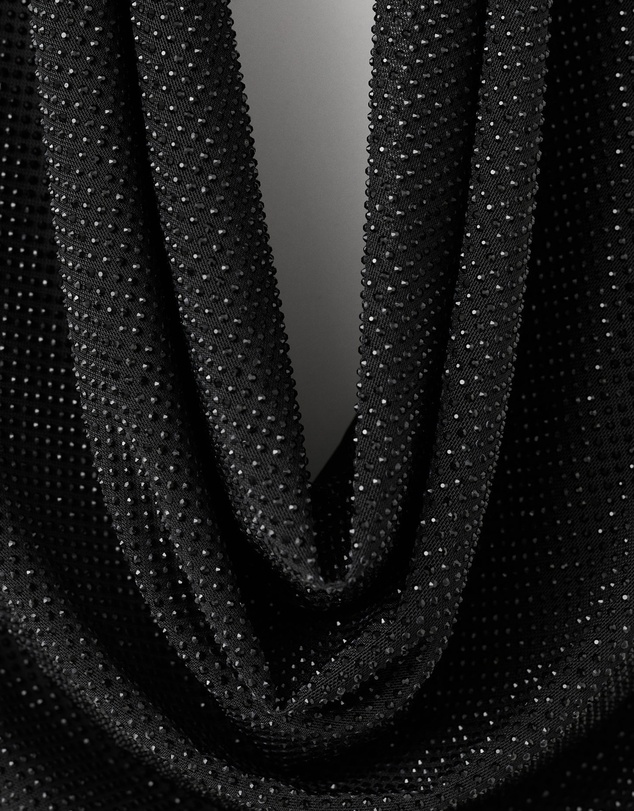 M.N.G - Top With Draped Neckline And Crystals
