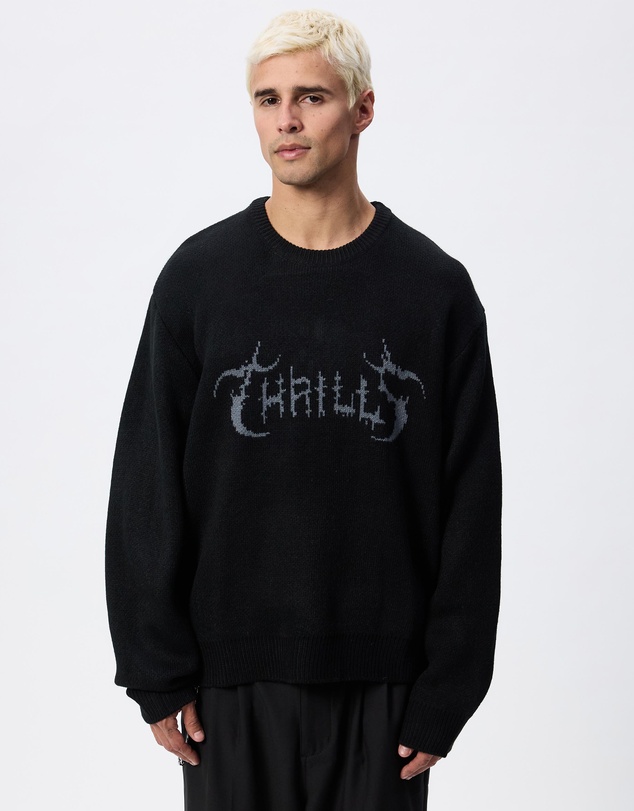 Thrills - Into The Void Oversized Box Crop Crew Knit
