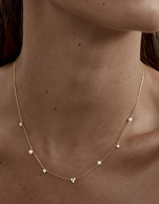 By Charlotte - Moonlit Bloom Pearl Choker
