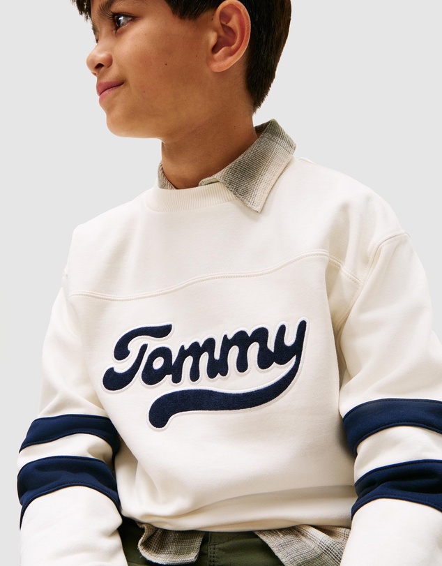 Tommy Hilfiger - Varsity Back Logo Colour-Blocked Sweatshirt - Kids