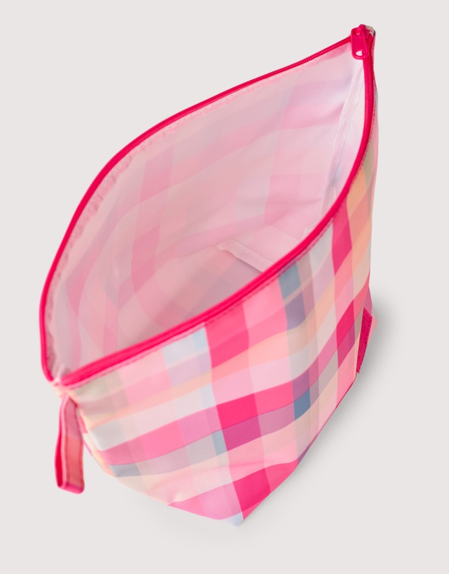 The Somewhere Co - Pink Plaid Handy Pouch Trio