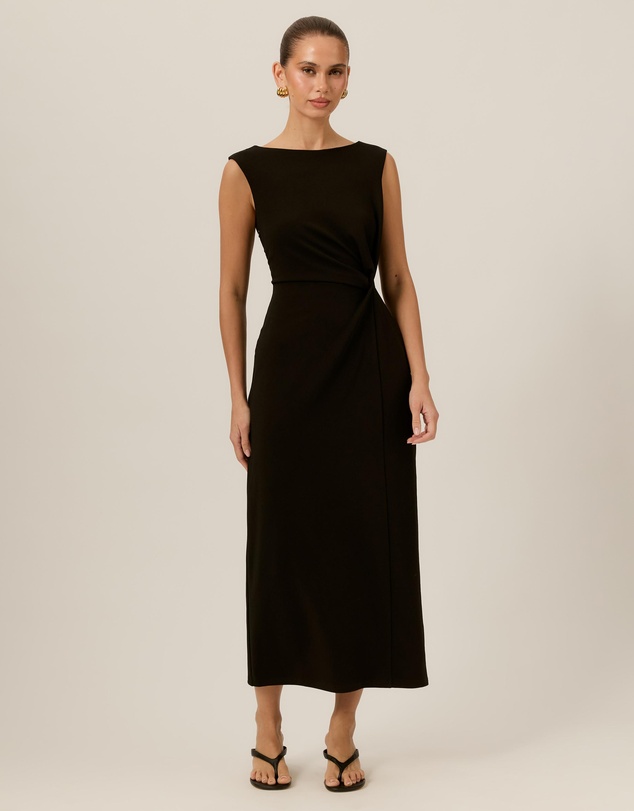 Tussah - Valentina Jersey Twist Detail Midi Dress