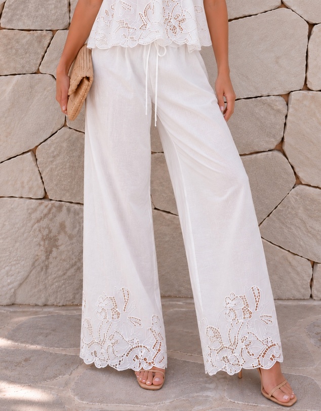 Esther & Co - Siuan Pants - Cotton Halo