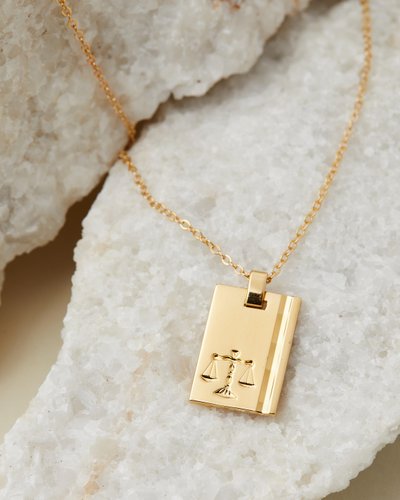 Libra Star Sign 18ct Gold Filled Necklace
