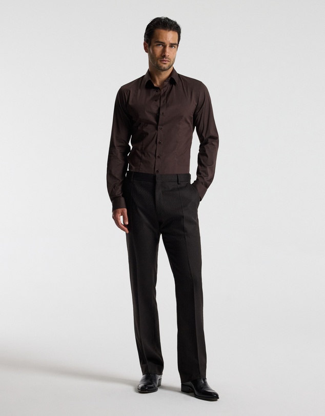 Calibre - Jacquard Wool Suit Pants Chocolate