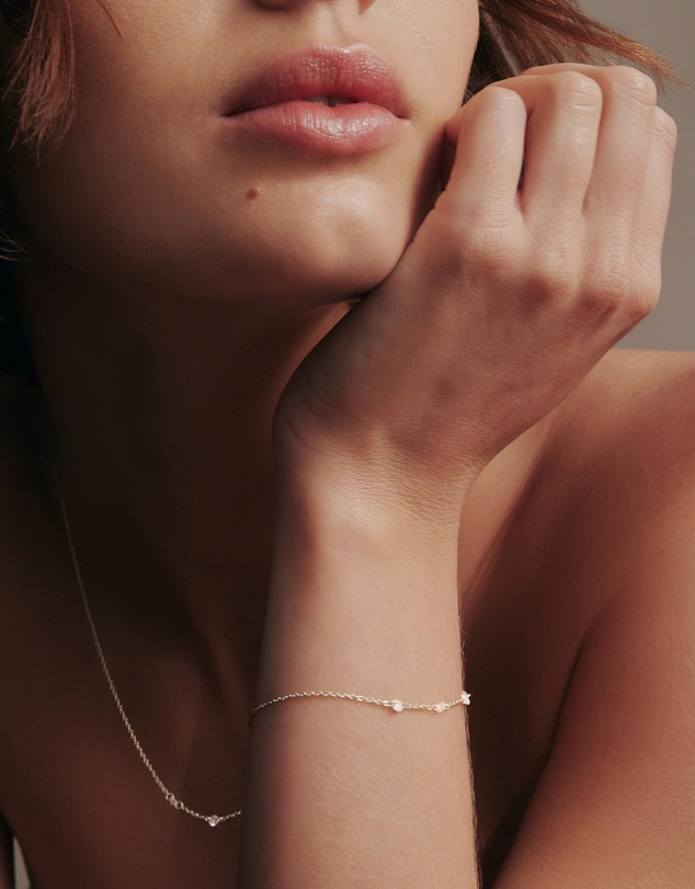 SAINT VALENTINE - Floating Stone Bracelet - Silver