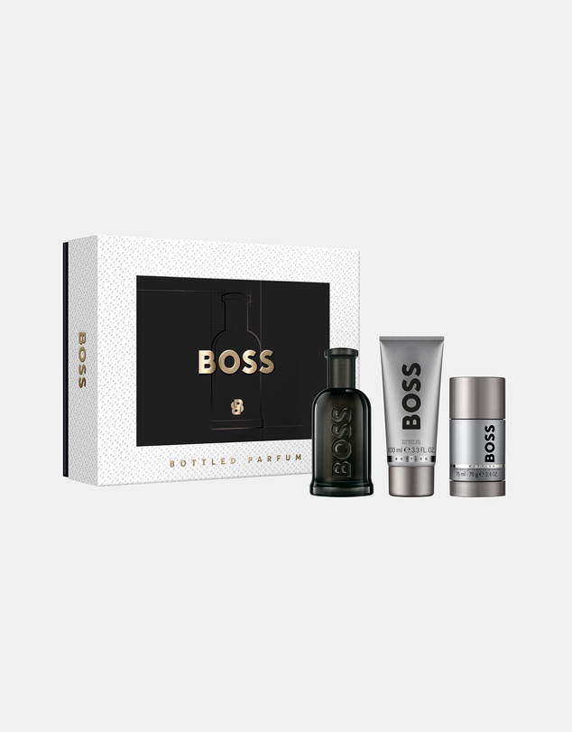 BOSS - Boss Bottled Parfum, Shower Gel, And Deodorant Stick For Men Trio Gift Set